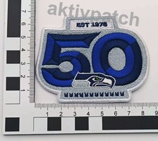 Seattle Seahawks 50th Anniversary Embroidered Sew on Patch Football Superbowl