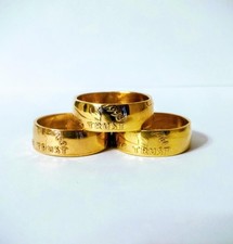 FRANKLIN HALF DOLLAR COIN RING. 18K GOLD PLATED 90 SILVER. SIZES 9 TO 14.