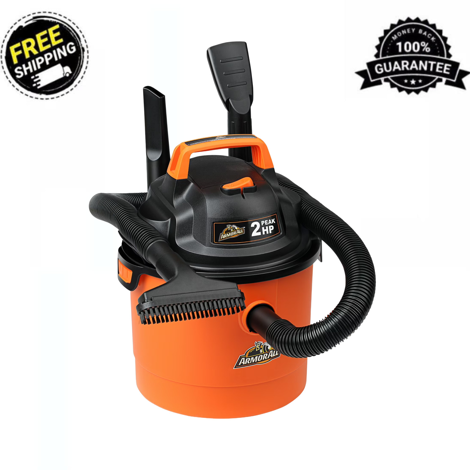 Armor All 2.5 Gallon 2 Peak HP Wet Dry Vacuum Auto Detail Sh