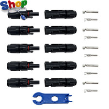 Solar Panel Connector, 5 Pairs of Solar Plugs/Female Connector for Solar Panel S