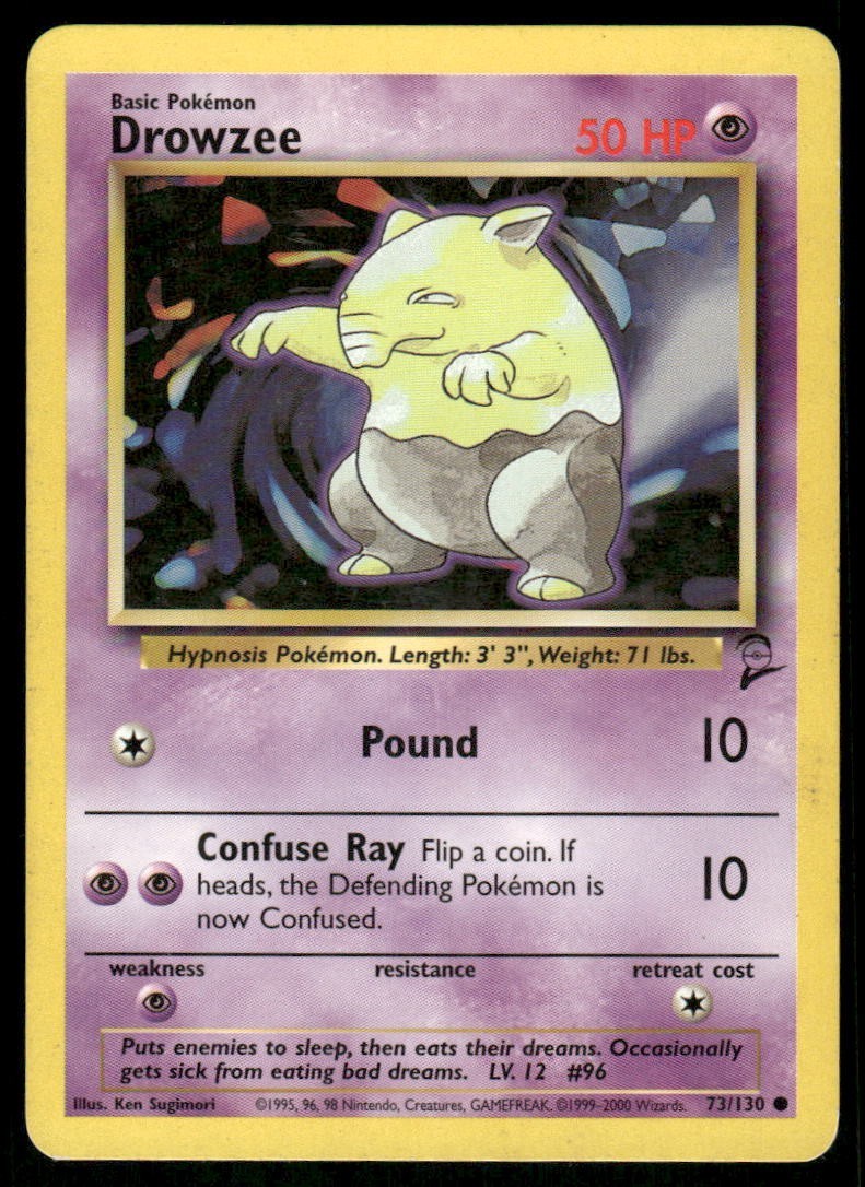 Drowzee 73/130 Base Set 2 Pokemon TCG trading card