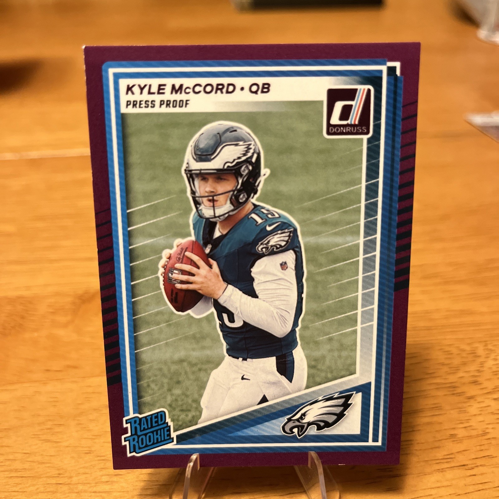 2025 Panini Donruss - Rated Rookie Kyle McCord #325 Purple Press Proof (RC)