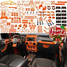 Interior Decor Cover Trim Full Kit For Jeep Wrangler JK 2007-18 JKU Accessories