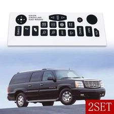 For 2003-2006 GMC NAVIGATION RADIO BUTTON REPAIR DECAL STICKERS REPLACEMENT 2SET