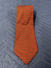 Nautica Neck Tie 100 Silk Red Gold Black