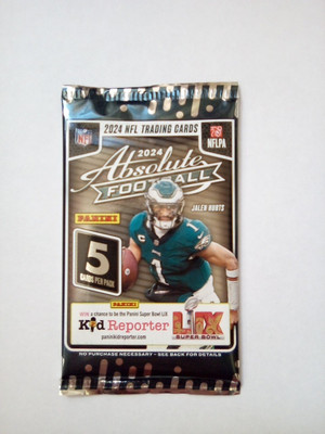 2024 Panini Absolute NFL Football Factory Sealed Gravity Feed Pack - 5 Card Pack