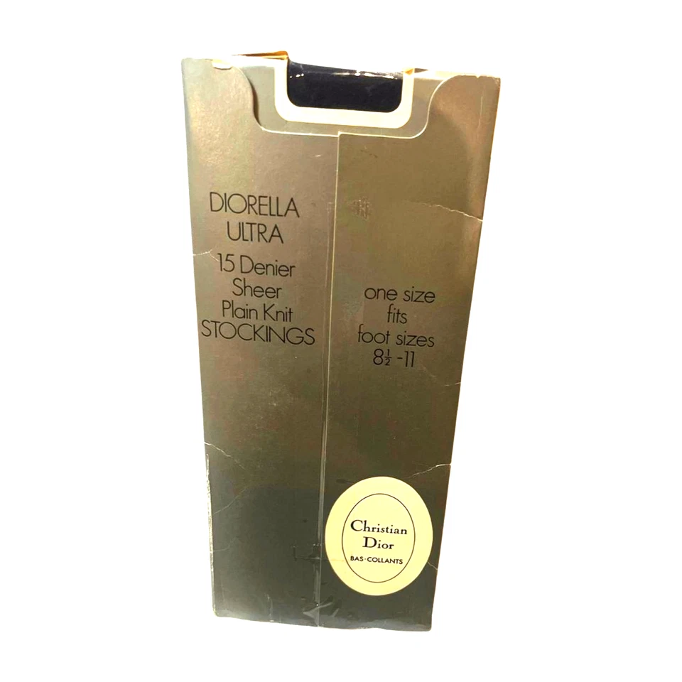 15 meias transparentes Denier tamanho único cinza francês Christian Dior Diorella Ultra - Imagem 2 de 4