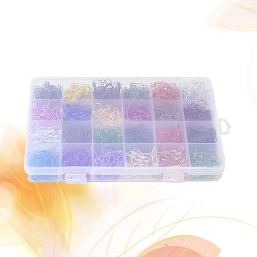 1200Pcs Gourd Safety Pins for Knitting Stitch Markers and Crafting (24 Colors)