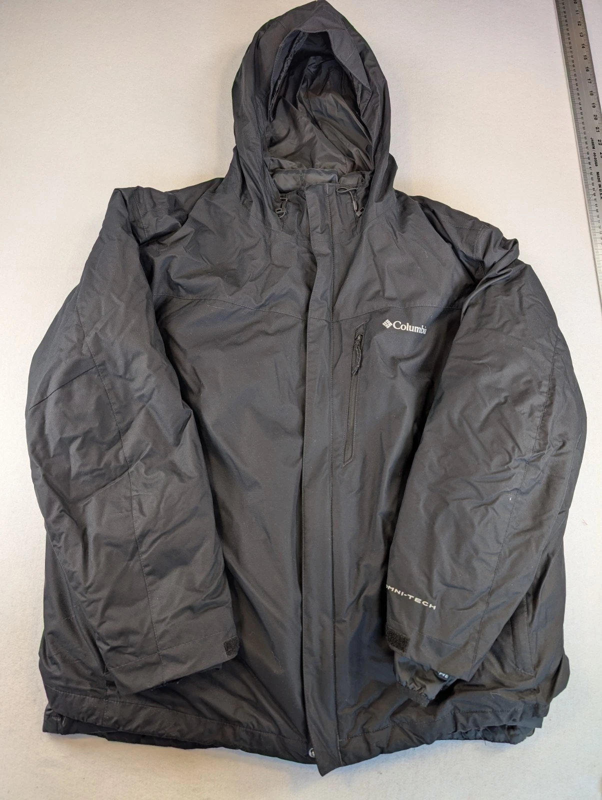 Black Omni-tech Omni-heat 3-in-1 Interchangeable Columbia Jacket 4XL