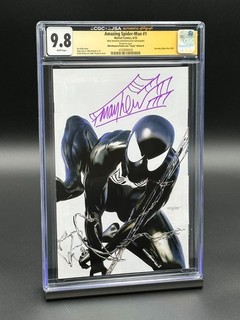 Amazing Spider Man #1 CGC 9.8 JSA (2025) Ed B Signed Mayhew Virgin w/ Remark