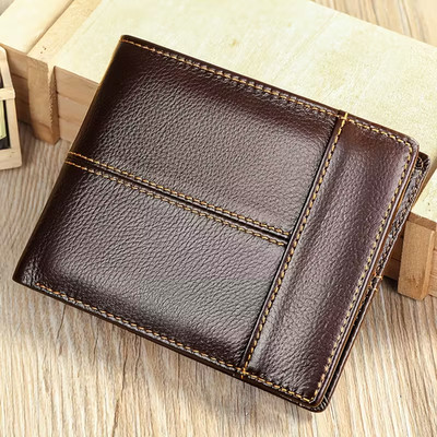 Herren Leder Geldbörse RFID Schutz | Echtes Rindsleder Geldbeutel / Wallet Mens