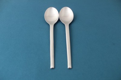 WMF HELSINKI Teaspoons (Set of 2) Stainless Germany Modern 6 1/8''