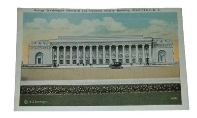 George Washington Memorial & National Victory Bldg Washington DC Post Card 1922