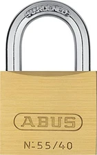 ABUS 55/40 Solid Brass Padlock with Hardened Steel Shackle, Keyed Different