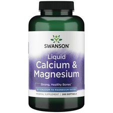 Swanson Liquid Calcium & Magnesium 200 Sgels ...