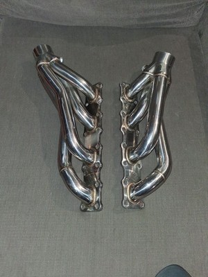 Polished Stainless Shorty Headers Pair Nissan Titan 2004-2015 5.6 V8