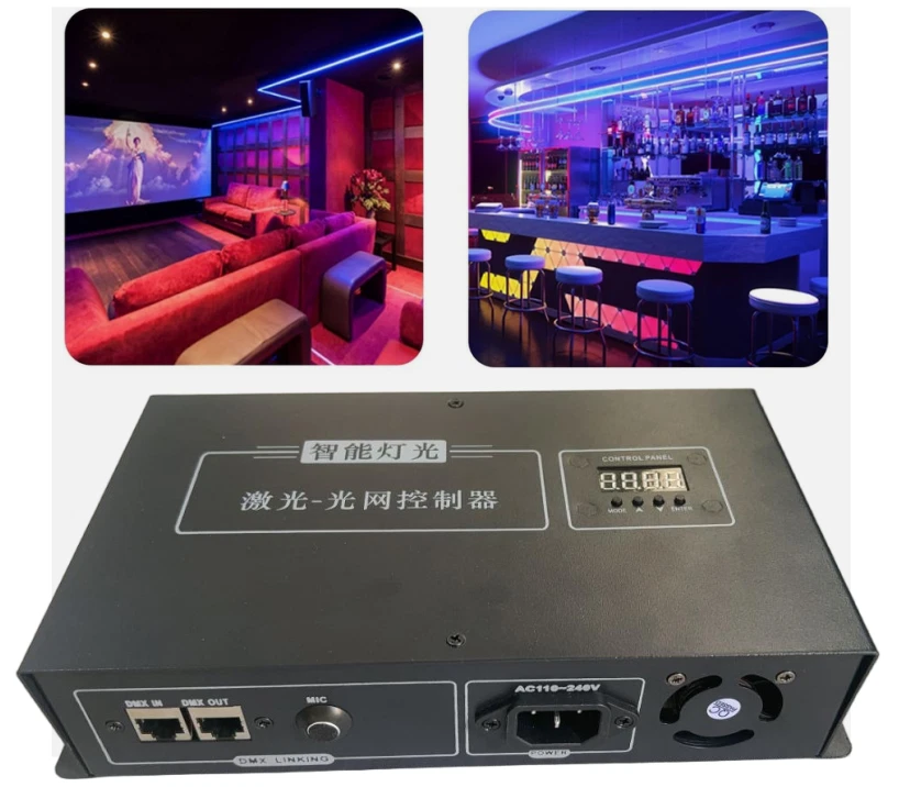 Controlador LED RGBW 8x8A Decodificador con Pantalla Digital 8 Canales DMX512-8CH