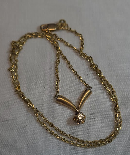 Vintage 14K Solid Yellow Gold Authentic Real Diam… - image 7