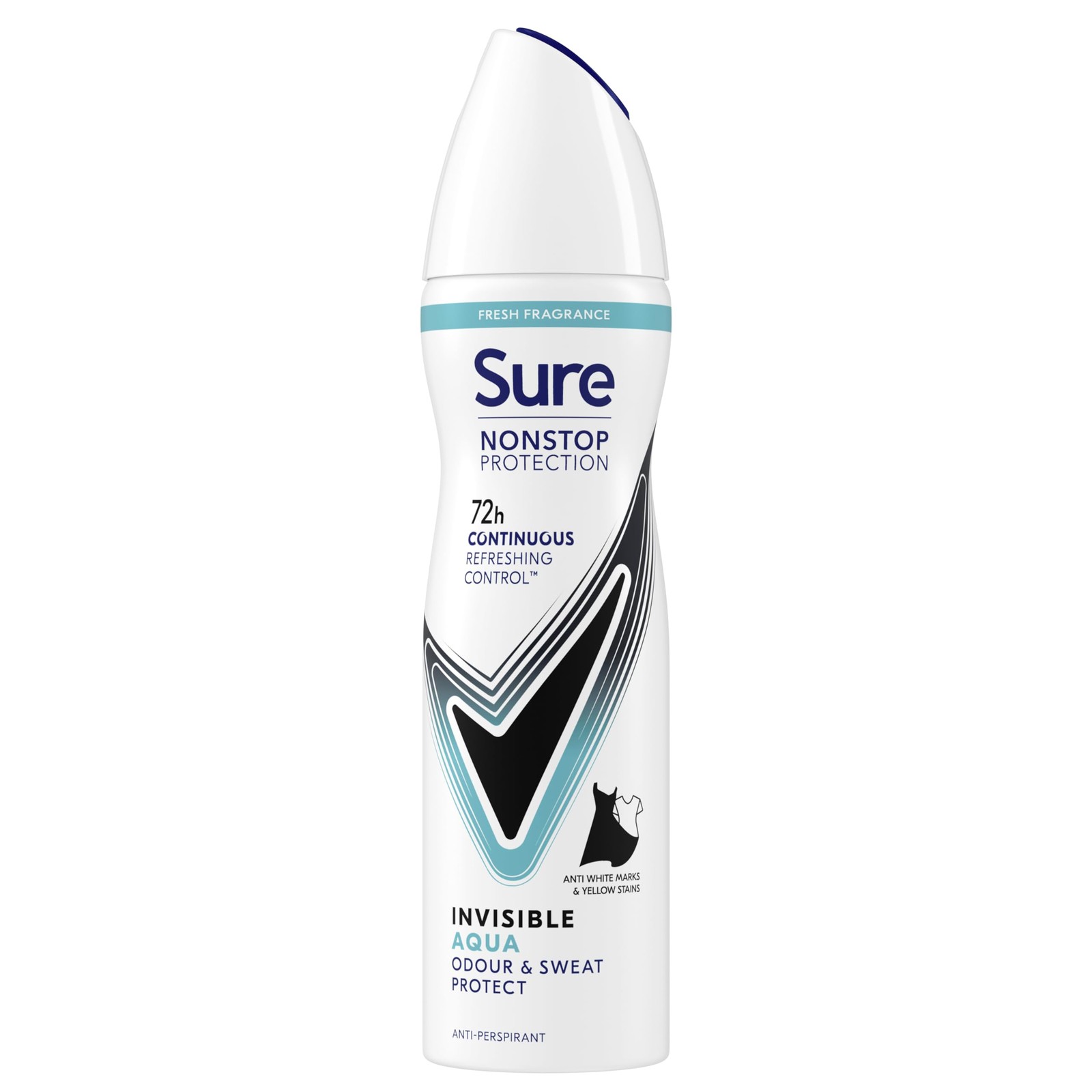 Sure Nonstop Invisible Protection AntiPerspirant Spray for Fresh All Day 150ml