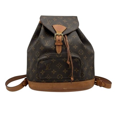 LOUIS VUITTON Montsouris MM Monogram Canvas Brown Mini Backpack Ladies Authentic