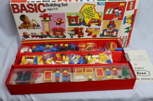 Vtg. Rare LEGO Basic Build Set # 357 1987 APPEARS COMPLETE WITH BOX