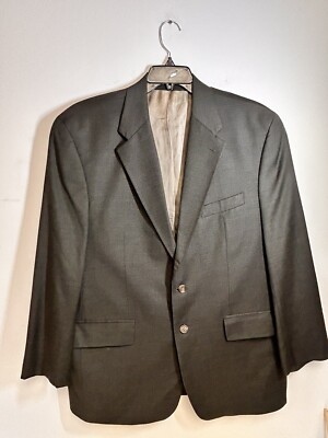 Ralph Lauren Mens Gray Wool Classic Pc Suit 44R Jacket 38x28 Pleated  Pants