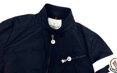 Auténtica chaqueta cortavientos vintage para mujer MONCLER azul nailon logotipo grande - 1 S/M - Imagen 18 de 19