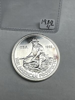 1982 The American Prospector 1 OZ 0.999 + Fine Silver Engelhard