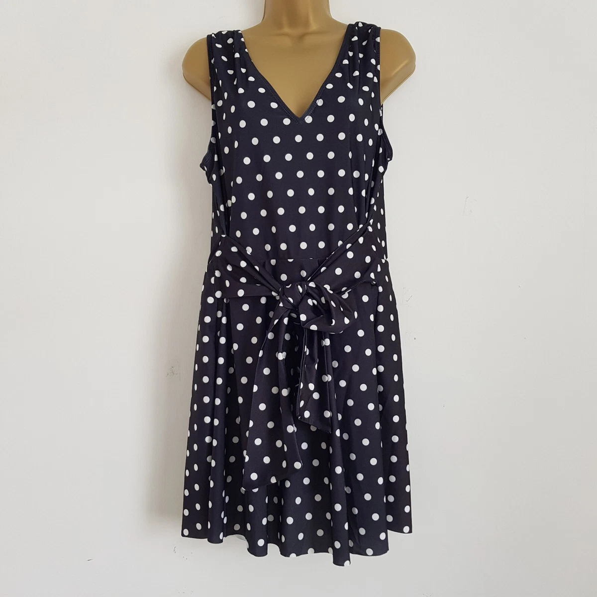 Plus size shop polka dot swimdress