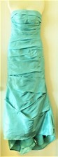 Bill Levkoff Aqua Formal Evening Gown Dress, XS