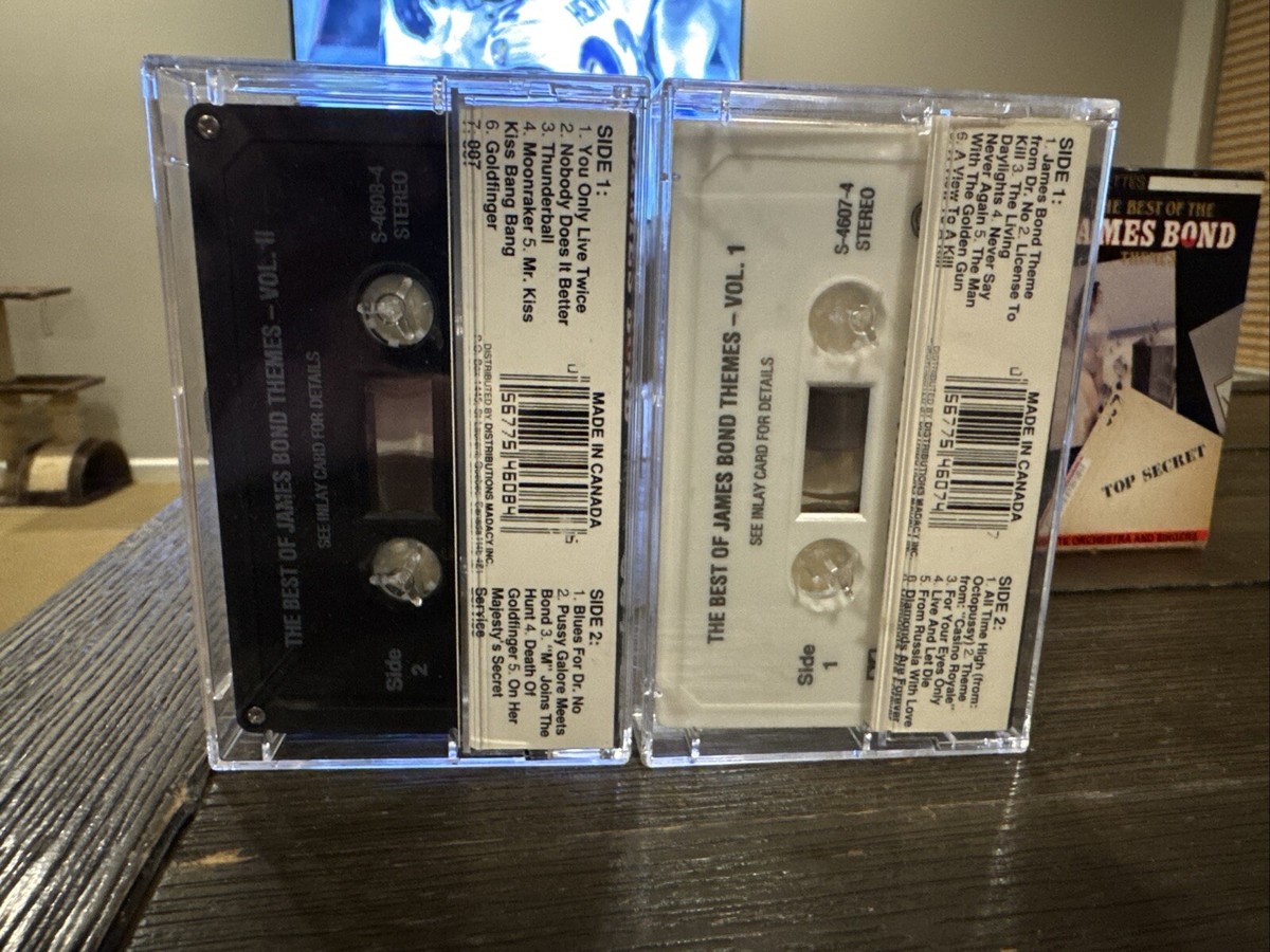 The Best Of The James Bond Themes Cassette Tapes 007 Volume 1 & 2