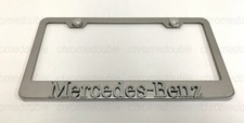 1pc 3d Mercedesemblem - Stainless Steel Chrome License Plate Frame Wscrew Caps