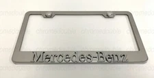 1pc 3D MERCEDESemblem - STAINLESS STEEL Chrome License Plate Frame w/Screw caps