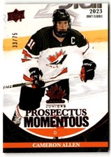 Cameron Allen 2023-24 UD Team Canada Juniors Prospectus Momentous Electric