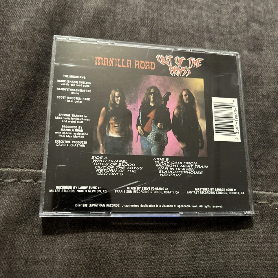 MANILLA ROAD - Out Of The Abyss CD (1988 Leviathan, US) Original 1st pressing Foto 4 de 4