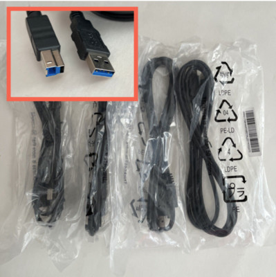 4x Lot 6Ft USB 3.0 A Male To B Male Super Speed Cable Black Printer Scanner OEM