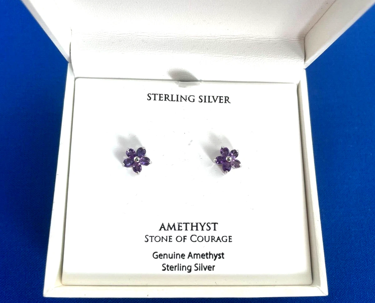 Macy's amethyst best sale earrings