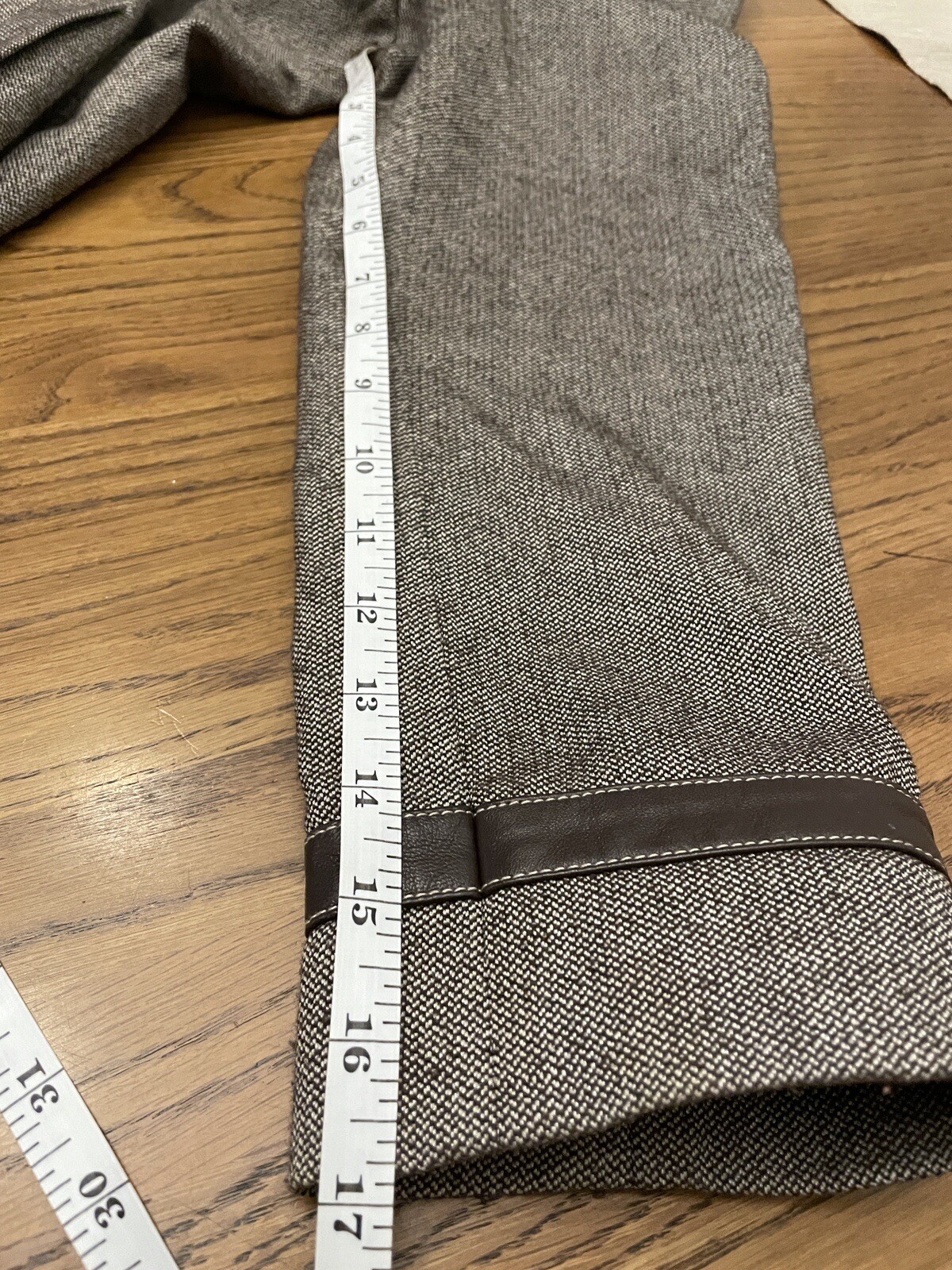 Doncaster Brown Wool & Leather Jacket Blazer | Si… - image 7