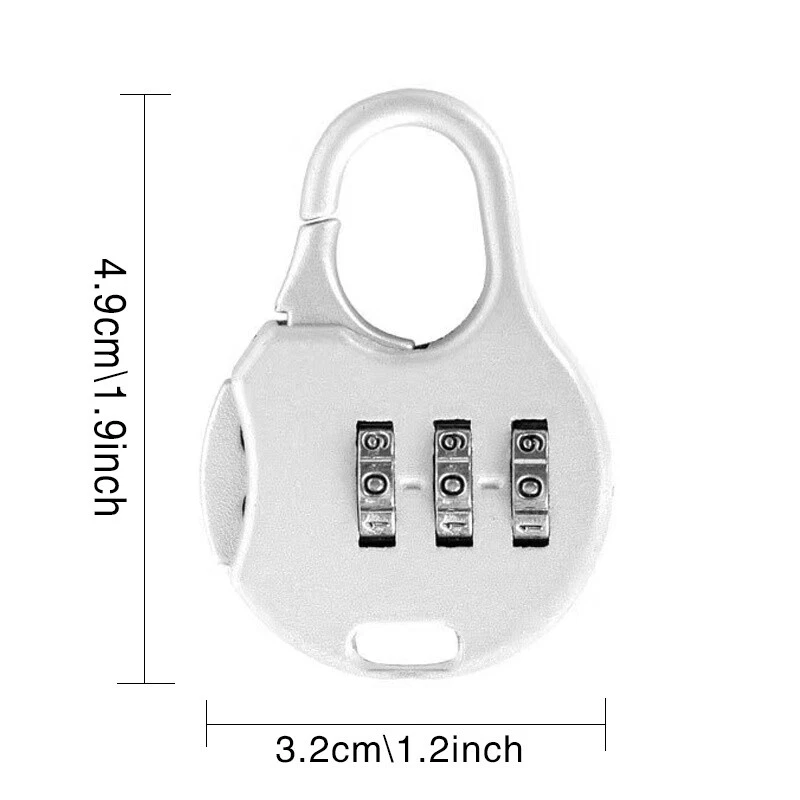 Suitcase Combination Padlock Luggage Travel Gym School Locker Security Lock - Picture 2 of 10
