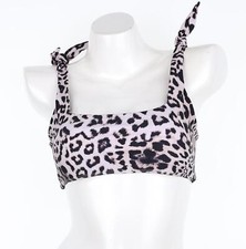 MIKOH 286732 Women's Leopard Bikini Top, Size  Large
