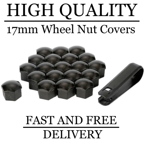 17mm Black Wheel Nut Bolt Covers x 20 For Seat Arona (2018) eBay