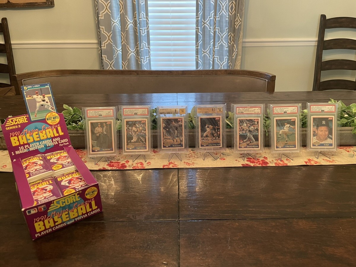 1991 Score Mickey Mantle Autographed Complete Rare Insert Set