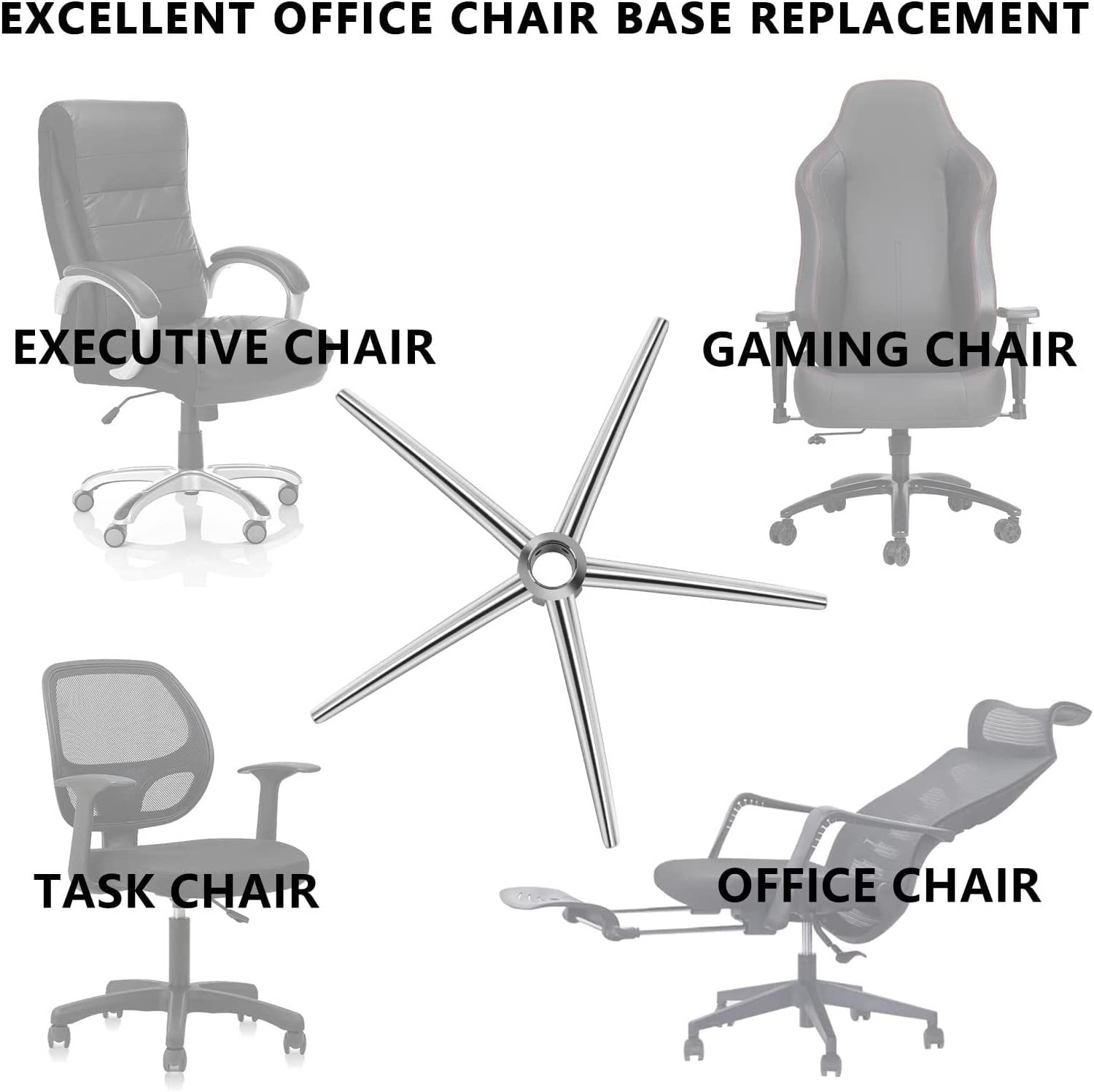 Office Chair Base Replacement Parts Heavy Duty Reinforced Sturdy Metal