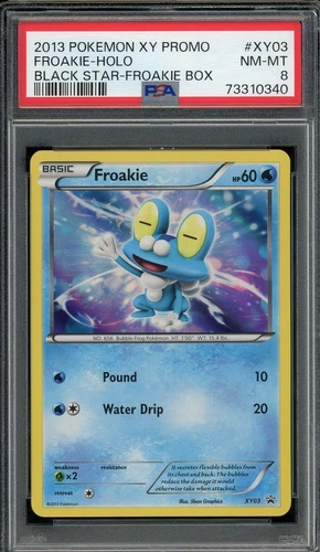 2013 PSA 8 Pokemon Froakie Holo Black Star Promo XY03 Card Near Mint
