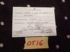 Mike Douglas Original Las Vegas Hilton Casino Marker / January February 1979