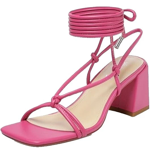 Lace Up Heels for Women with Upper Leather