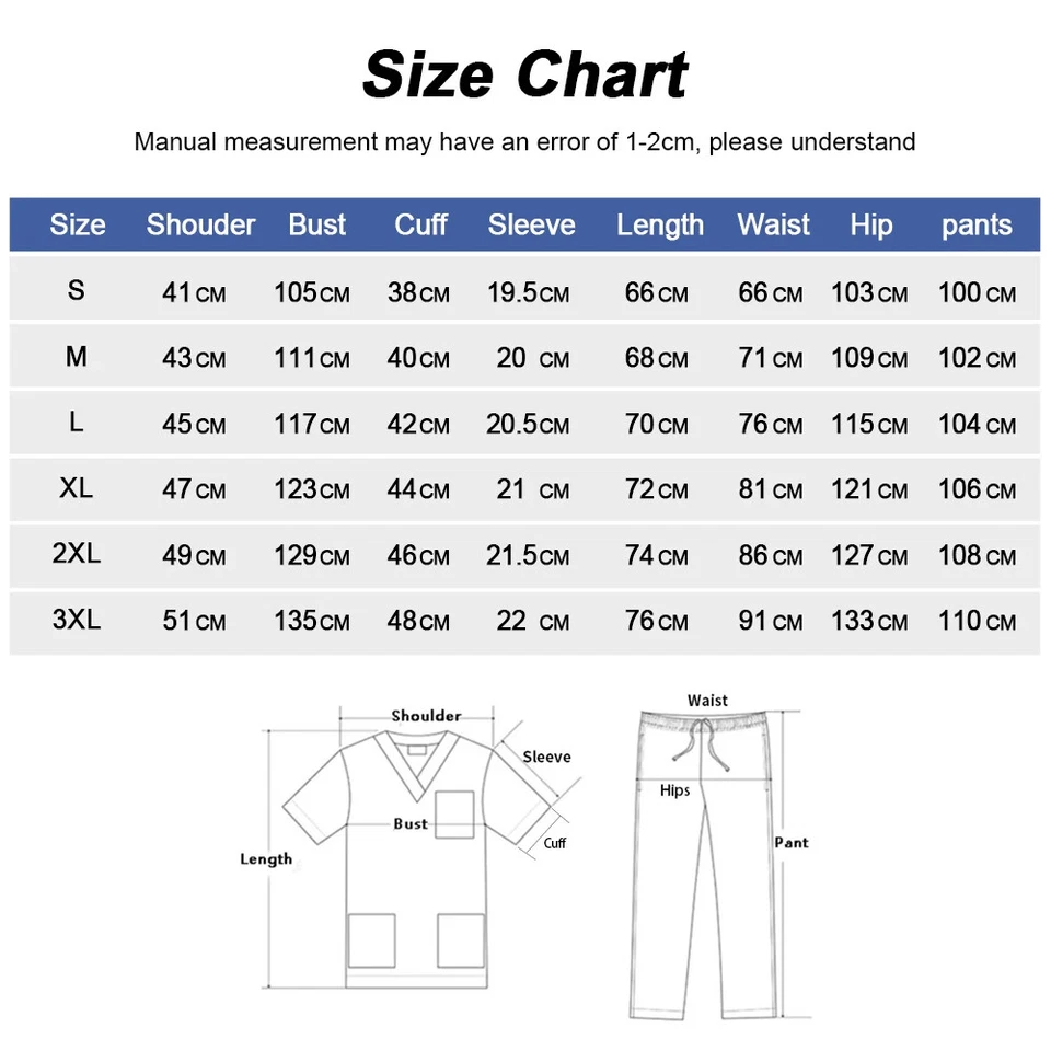 Uniforme médico exfoliante quirúrgico médico enfermera traje de trabajo hombres uniforme veterinario EE. UU. Foto 2 de 4