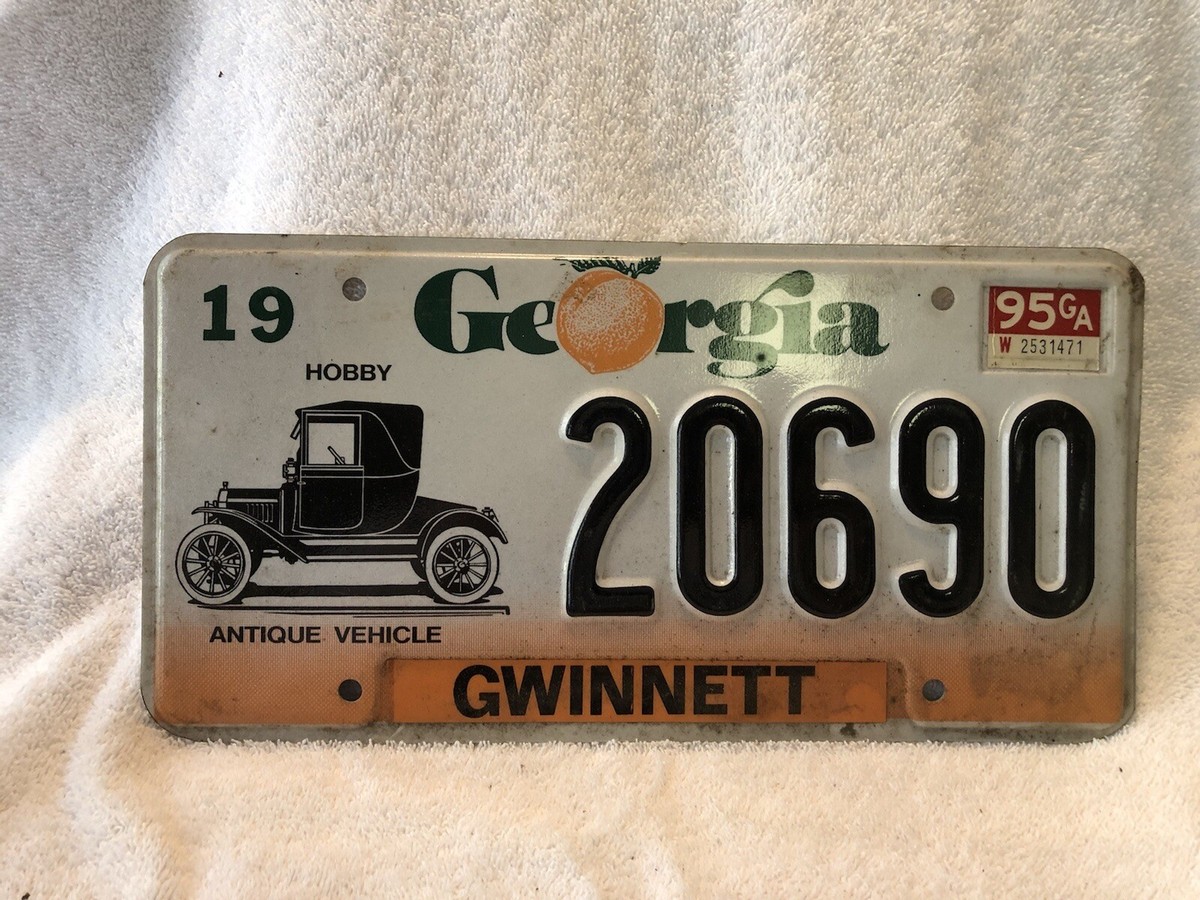 Vintage 1995 Georgia Antique Auto License Plate | eBay