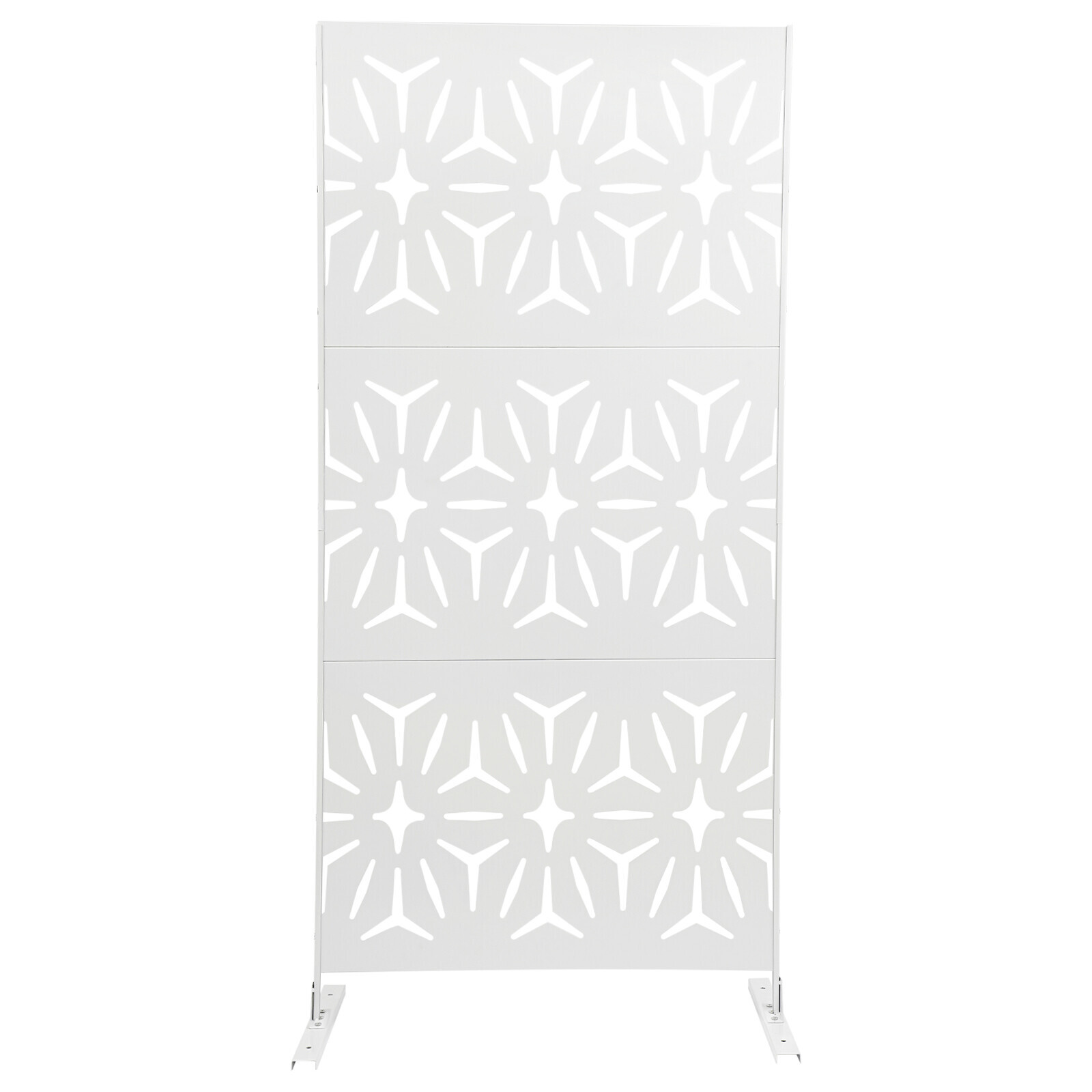 35.4*72" Steel Privacy Screen Balcony Screen Free Standing Decoration Screen