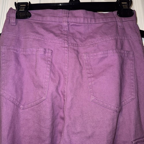 Girls originality size large purple wide leg cargo jeans. Hippie Skate Surf Boho - Picture 7 of 13